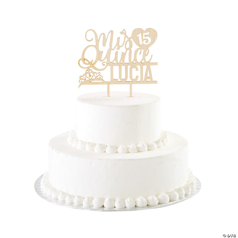 Personalized Quincea&#241;era Cutout Cake Topper Image Thumbnail