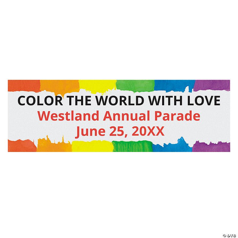 Personalized Rainbow Banner - Large Image Thumbnail