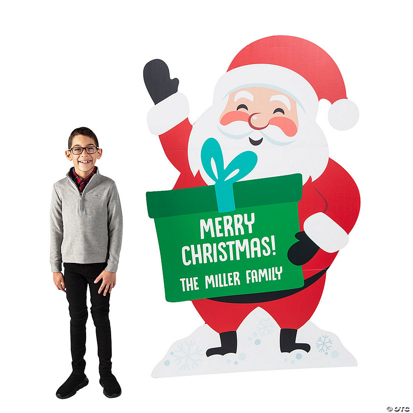 Personalized Santa Life-Size Cardboard Cutout Stand-Up Image Thumbnail