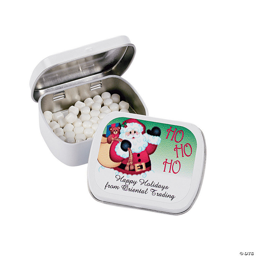 Personalized Santa Mint Tins - 24 Pc. Image Thumbnail