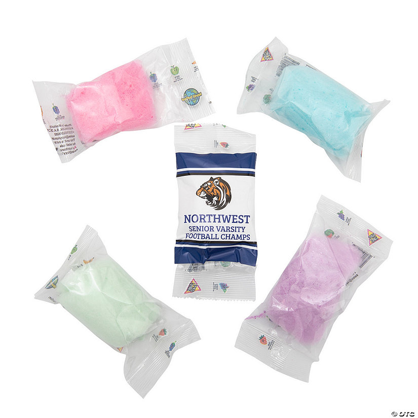 Personalized School Spirit Cotton Candy Packs - 24 Pc. Image Thumbnail