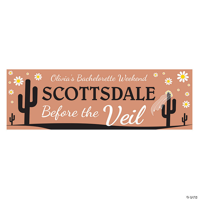 Personalized Scottsdale Bachelorette Party Banner &#8211; Medium Image Thumbnail