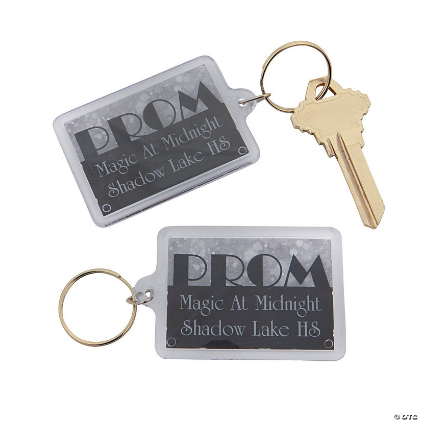 Personalized Silver Prom Keychains - 12 Pc. Image Thumbnail