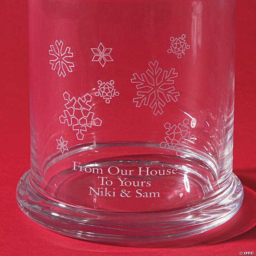 Personalized Snowflake Candy Jar Image