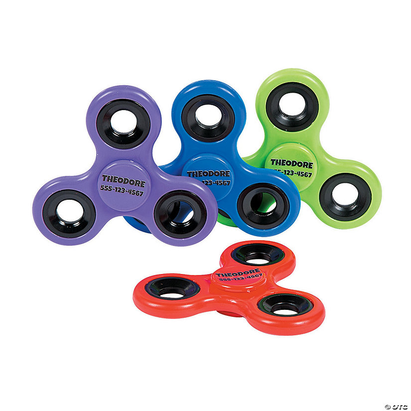Personalized Solid Color Fidget Spinners - 12 Pc. Image