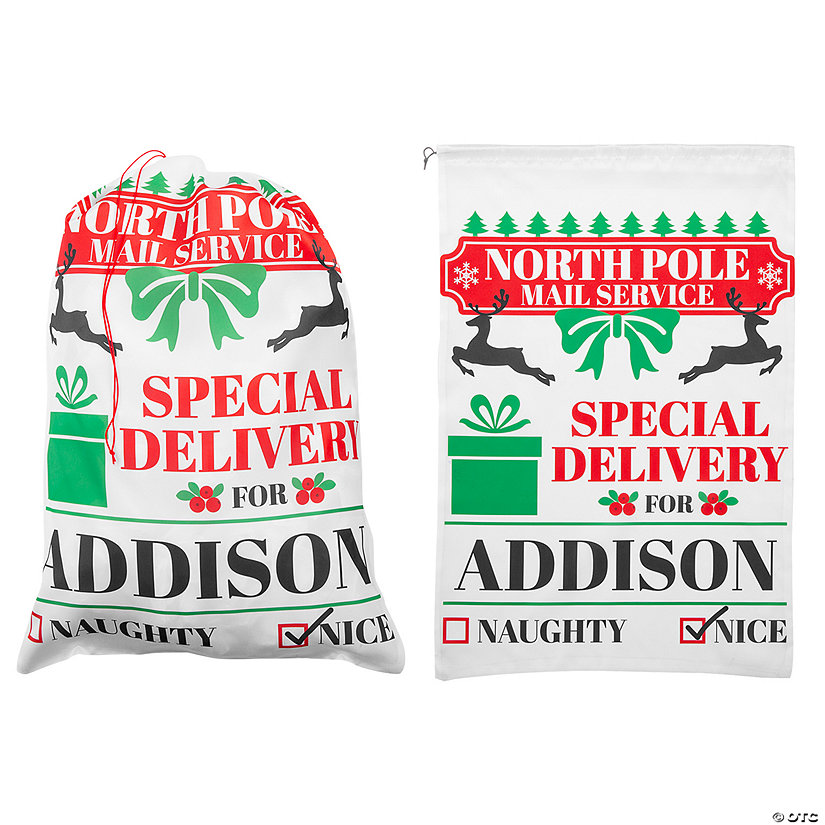 Personalized Special Delivery Santa Gift Sack Image Thumbnail