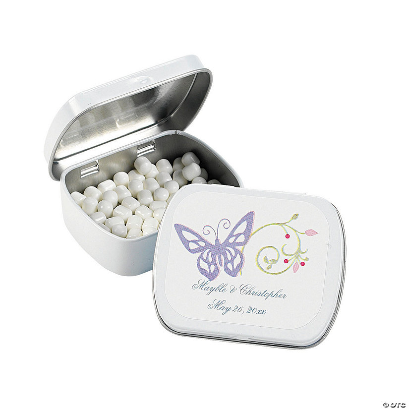 Personalized Spring Wedding Tins with Mints - 24 Pc. Image