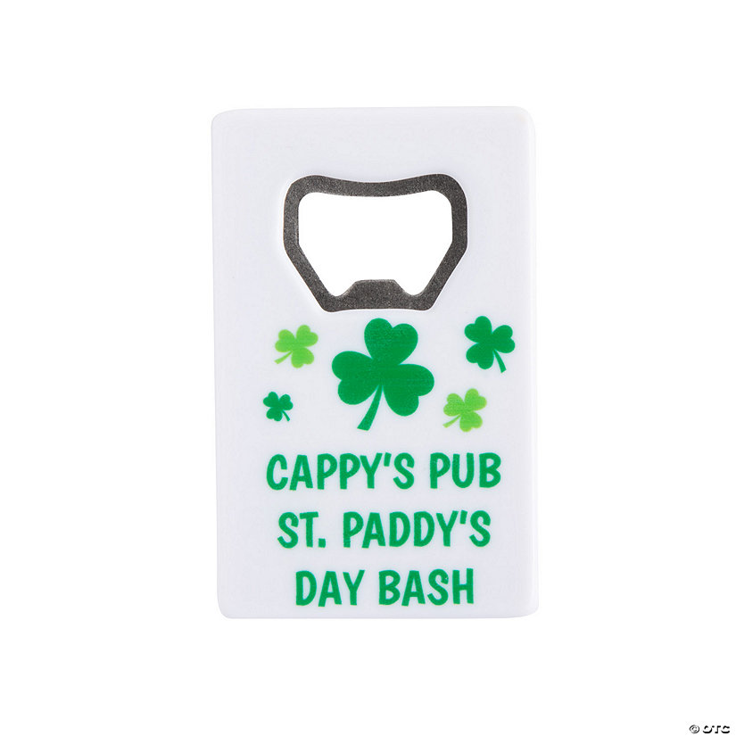 Personalized St. Patrick&#8217;s Day Bottle Openers - 12 Pc. Image