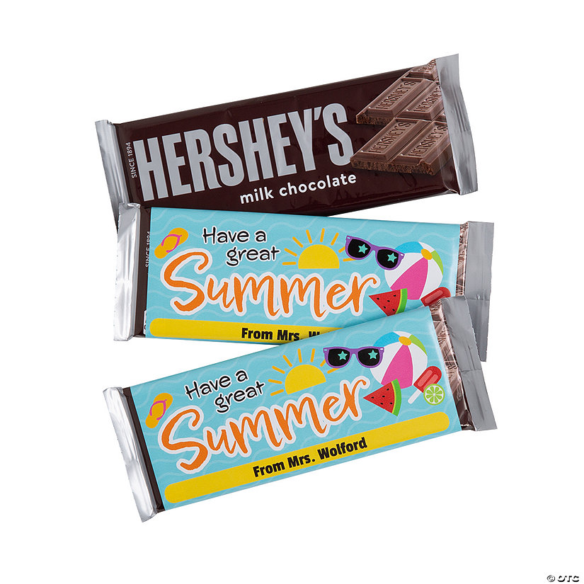 Personalized Summer Candy Bar Labels - 12 Pc. Image Thumbnail