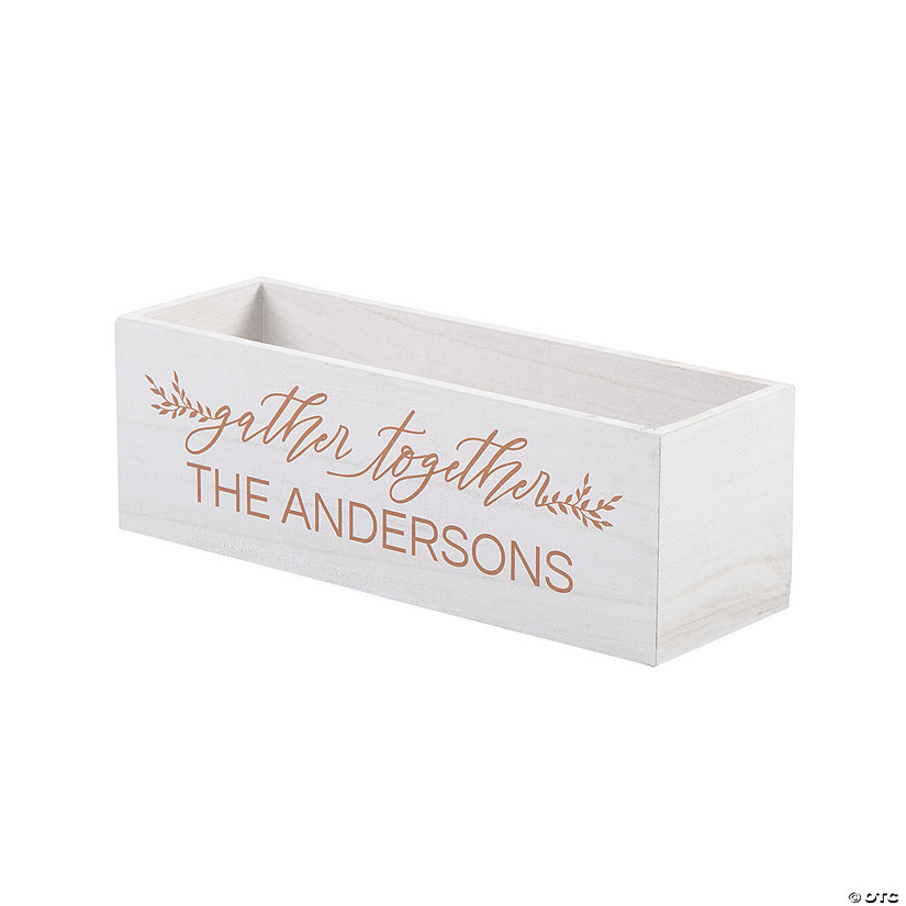 Personalized Thanksgiving Wood Centerpiece Box Image Thumbnail