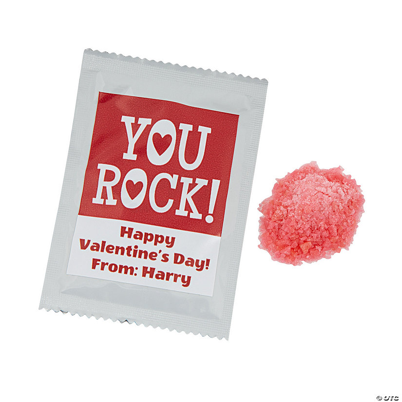 Personalized Valentine&#8217;s Day Popping Candy Packs &#8211; 36 Pc. Image