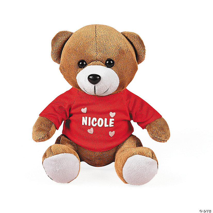 Personalized Valentine T-Shirt Brown Stuffed Bear Image Thumbnail