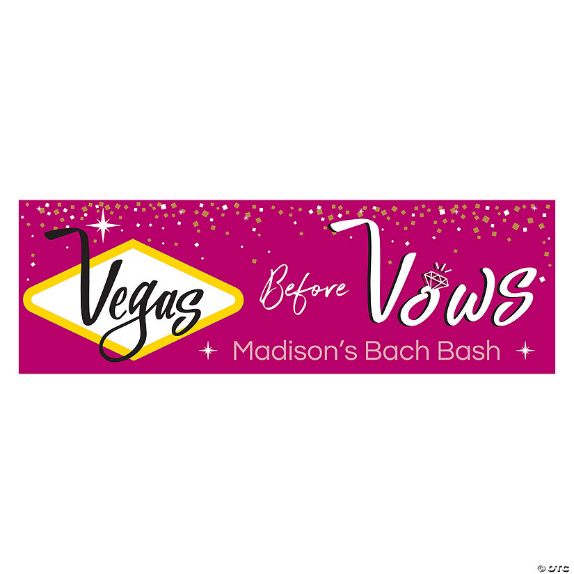 Personalized Vegas Bachelorette Party Banner &#8211; Medium Image Thumbnail