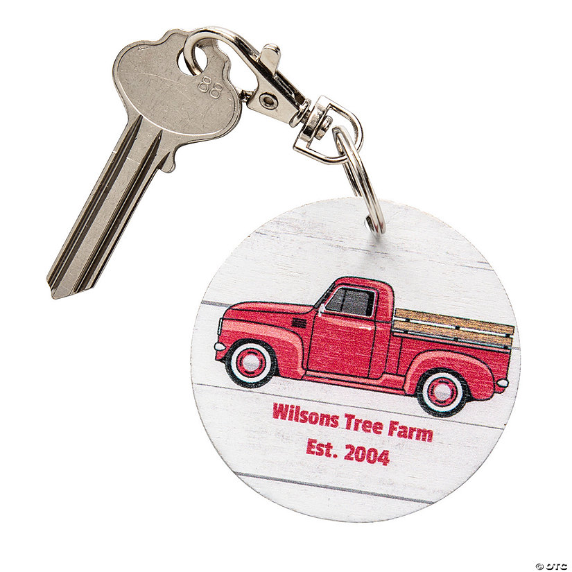 Personalized Vintage Truck Keychains - 24 Pc. Image Thumbnail
