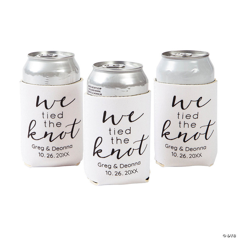 Personalized We Tied The Knot Can Coolers - 48 Pc. Image Thumbnail