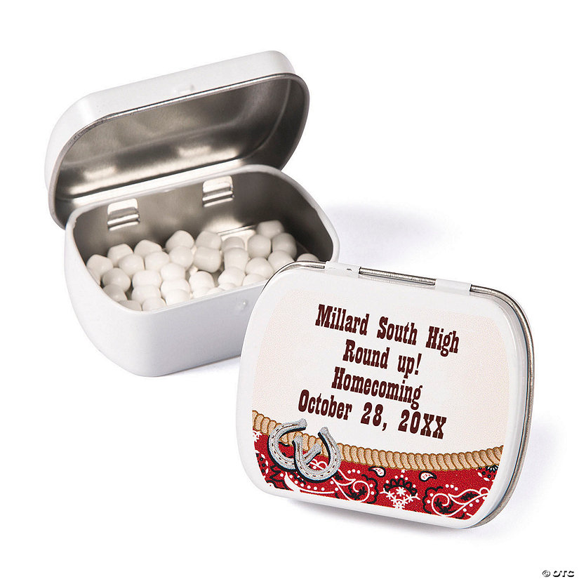 Personalized Western Mint Tins - 24 Pc. Image