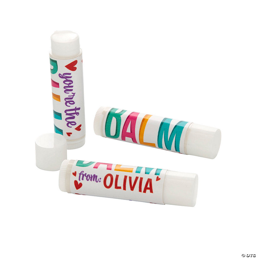 Personalized You&#8217;re the Balm Lip Balm Covers - 12 Pc. Image Thumbnail