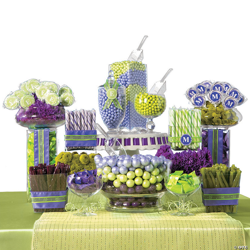 Purple & Green Easter Candy Buffet Image