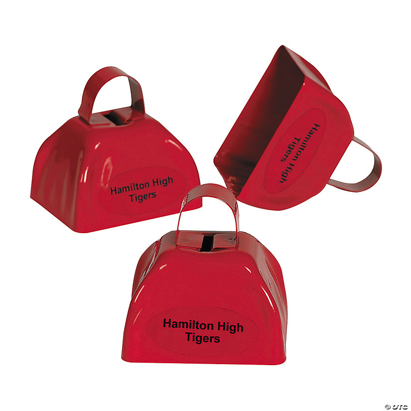 Red Personalized Cowbells - 12 Pc. Image