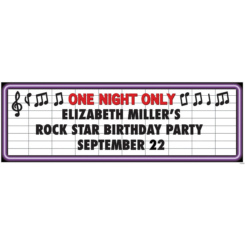 Rock Star Party Custom Banner - Small Image