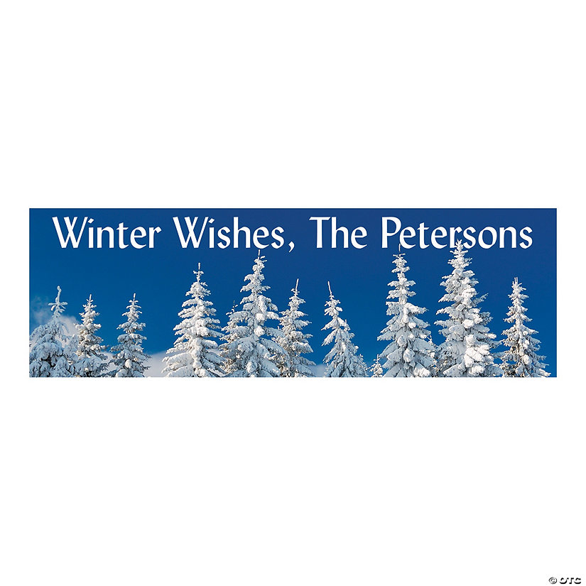 Winter Trees Seasonal Party Custom Banner - Medium Image Thumbnail