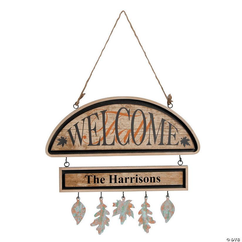Wood Personalized Fall Door Sign Image