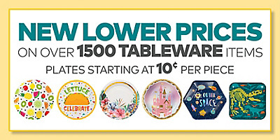 New Lower Prices on Over 1500 Tableware Items - Plates Starting at 10c Per Piece