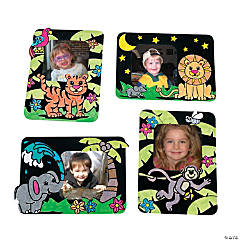 Color Your Own Safari Fuzzy Picture Frame Magnets
