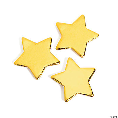 Adhesive Wooden Gold Stars