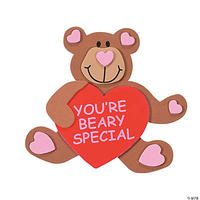 Beary Special Valentine Magnet Craft Kit - Makes 12