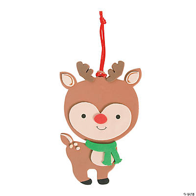 Big Head Reindeer Ornament Craft Kit - Makes 12
