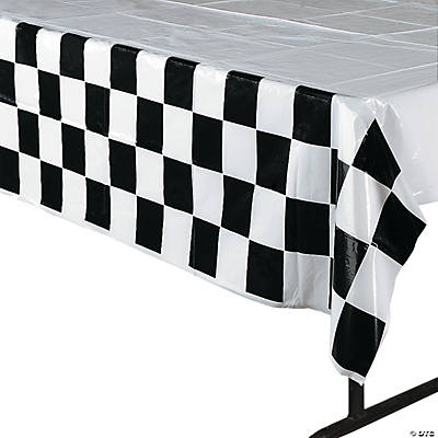 Black & White Checkered Tablecloth