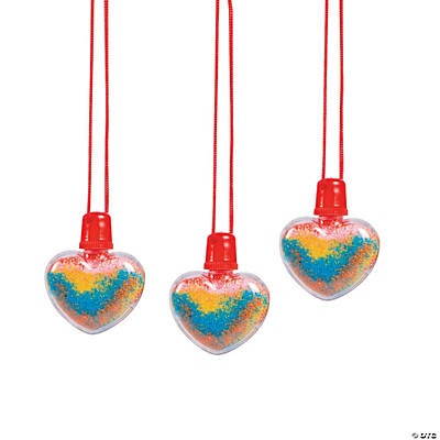 Heart Sand Art Bottle Necklaces