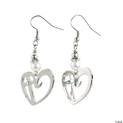 Craft with  Cross Earrings craft Heart cross charm Charm Kit