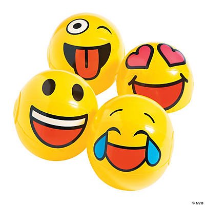 Inflatable Mini Emoji Beach Balls