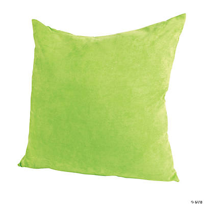 green plush pillow