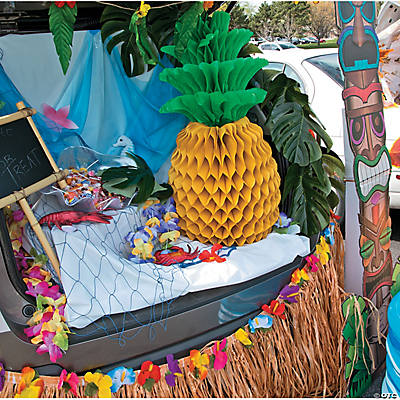 trunk treat luau decorations idea orientaltrading theme halloween decor island treats oriental trading fall classroom stitch