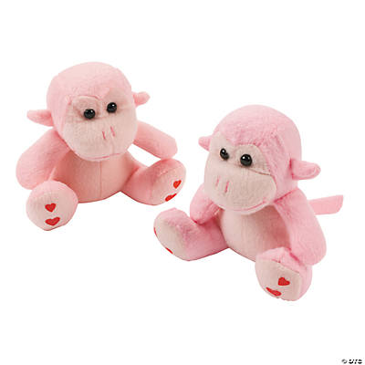 monkey valentine plush