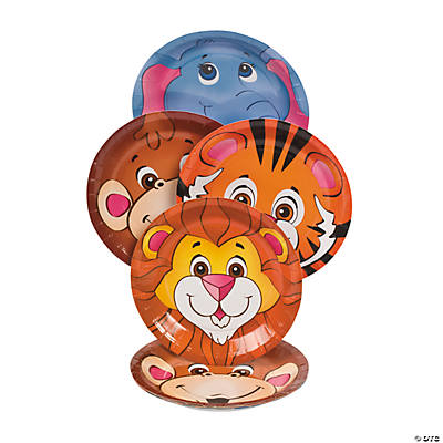 Zoo Animal Paper Dessert Plates