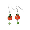 Glass Pumpkin Earring Kit - Oriental Trading - Discontinued