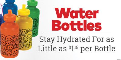 Water Bottles. Stay hydrated for as little as $1.18 per bottle