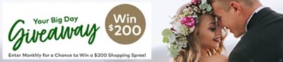 Your Big Day Giveaway - Enter Monthly for a Chance to Win a $200 Shopping Spree!