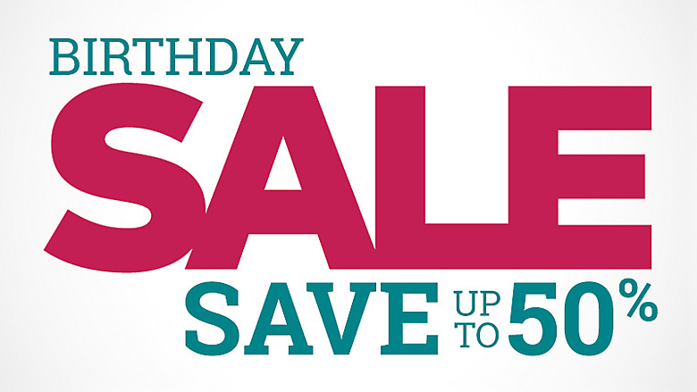 Birthday Sale - Save up to 50%