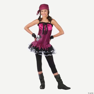 Rockin' Skull Pirate Girl's Costume