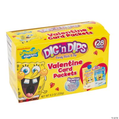 SpongeBob SquarePants™ Dig’nDips® Valentine Candy Card Packets