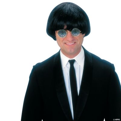 60's Band Member Black Wig