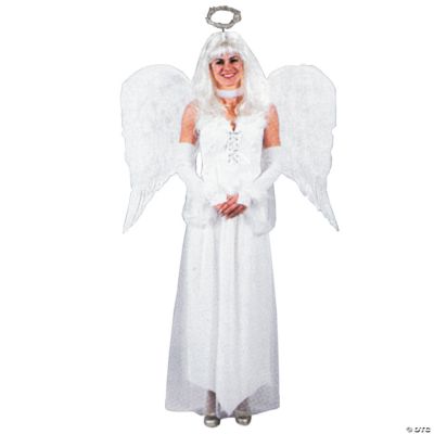 Adult's White Feather Angel Wings