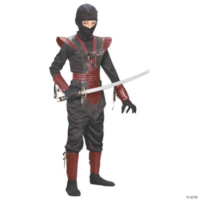 Ninja Fighter Leather Red Boy’s Costume