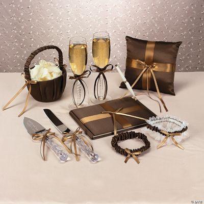 Brown Satin Wedding Set