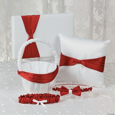 Red Ribbon Wedding Set